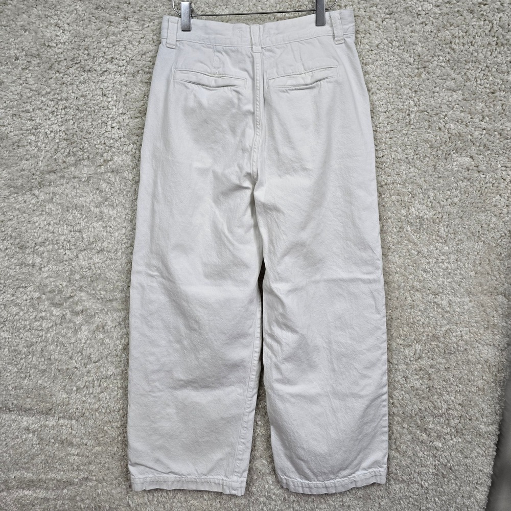 Madewell The Harlow Wide-Leg Jeans Women 27 White Pleated High Rise Cotton Denim - Picture 4 of 15